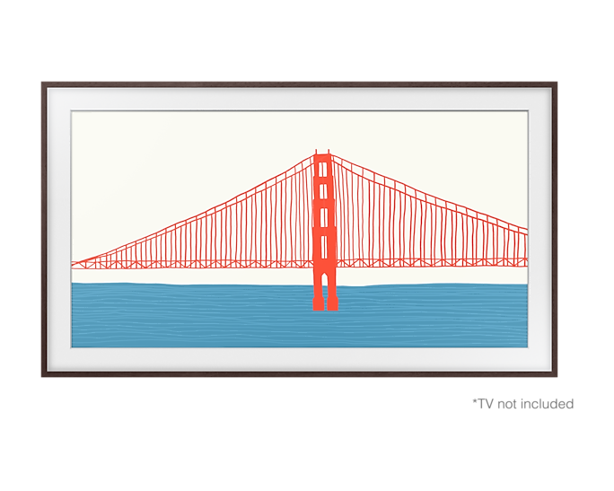 75" Samsung Customizable Frame For The Frame TV In Modern Brown - VG-SCFA75BWBZA