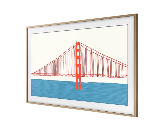 Samsung The Frame Customizable Bezel In Modern Teak - VG-SCFA75TKBZA