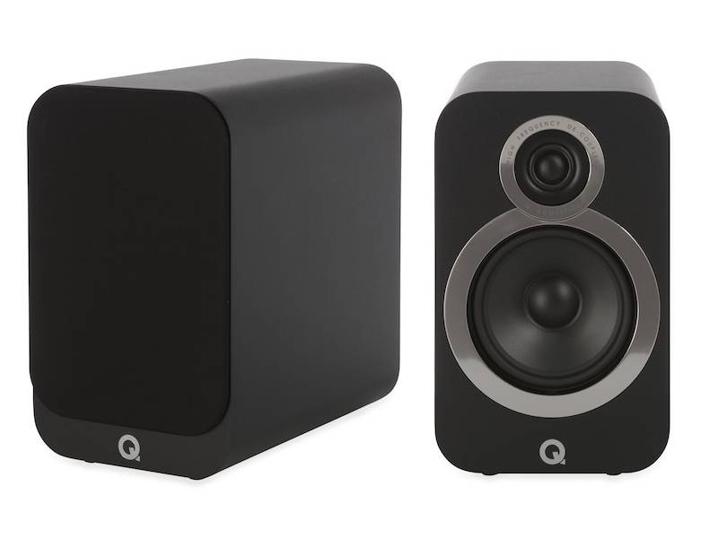 Q Acoustics Bookshelf Speakers Carbon Black in Pair - 3020I (CB)