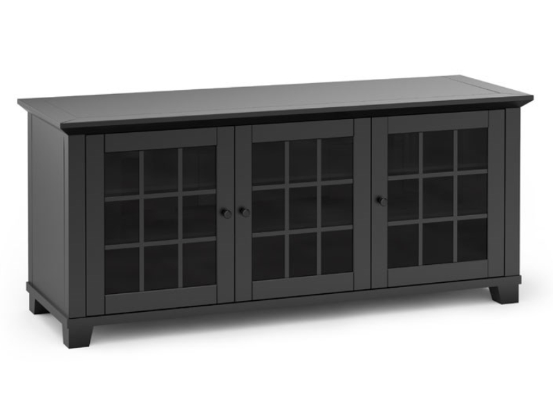 Salamander Audio Video Cabinet With Glass Doors In Matte Black - SDAV1/6626/B