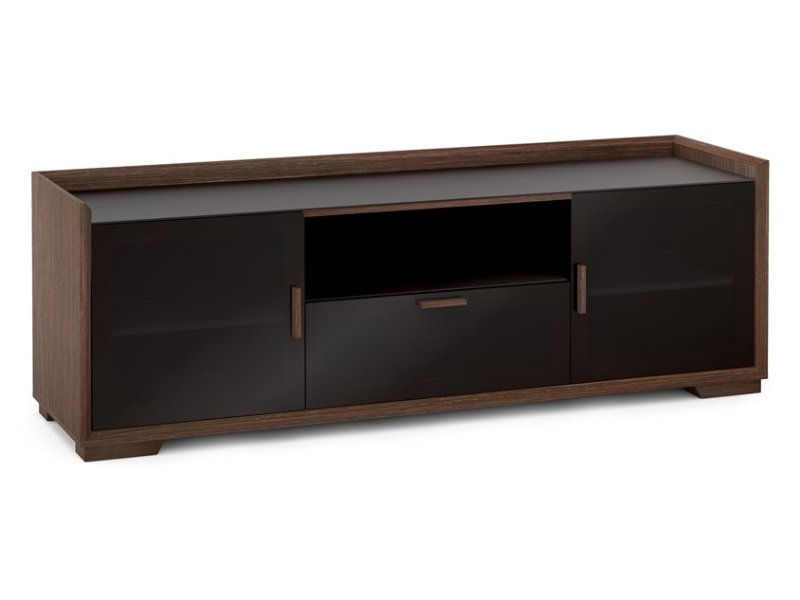 Salamander Audio Video Cabinet With Black Glass Doors In Wenge - SDAV2/7224/W