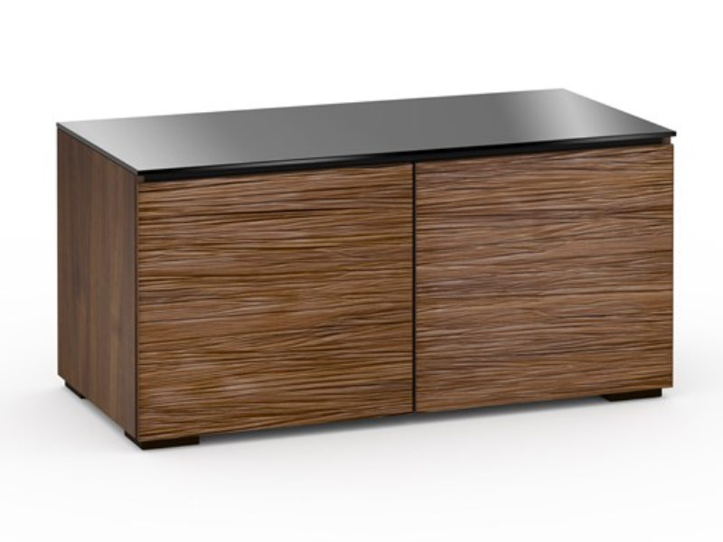 Salamander Denver 221 Chameleon Collection Twin-Width AV Cabinet In Textured Medium Walnut - C/DV221/MW