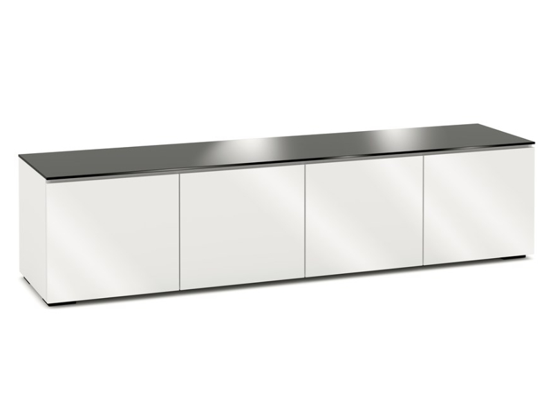 Salamander Miami 247 Chameleon Collection Quad-Width AV Cabinet In Gloss Warm White - C/MM247/GW