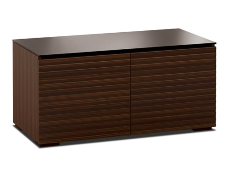 Salamander Zurich 221 Chameleon Collection Twin Width AV Cabinet With Black Glass Top - C/ZU221/OB