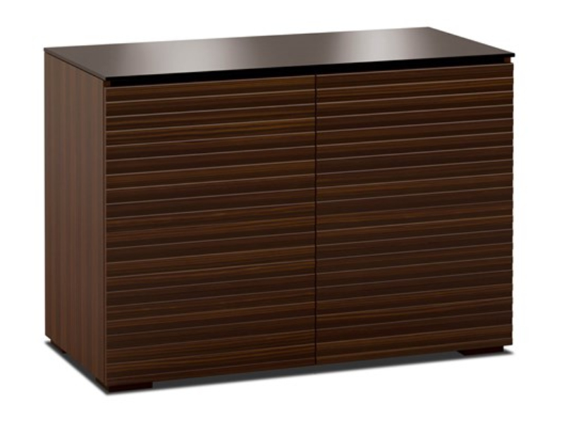 Salamander Zurich 323 Chameleon Collection Twin Width AV Cabinet With Black Glass Top - C/ZU323/OB