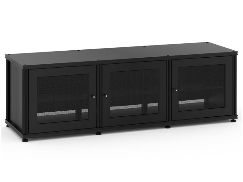 Salamander Synergy Model 237 Triple-Width AV Cabinet With Black Posts - SB237B/B