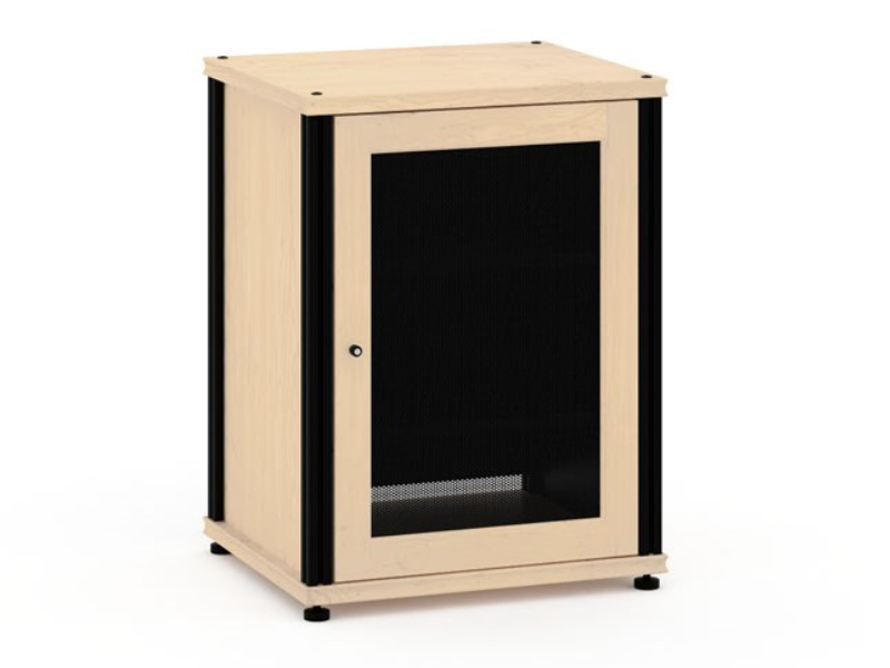 Salamander Synergy Model 303 Single-Width AV Cabinet In Natural Maple With Black Posts - SB303M/B