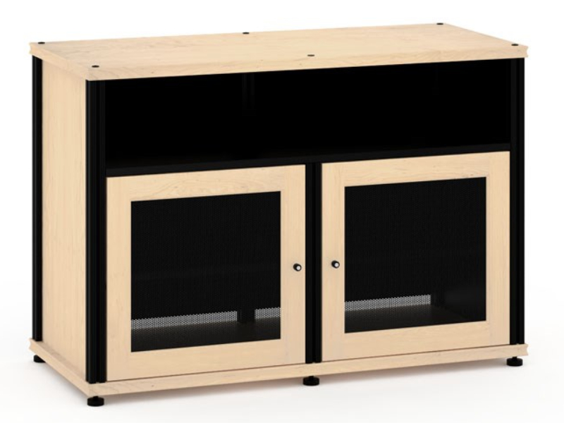 Salamander Synergy Model 329 Twin-Width AV Cabinet In Natural Maple With Black Posts - SB329M/B