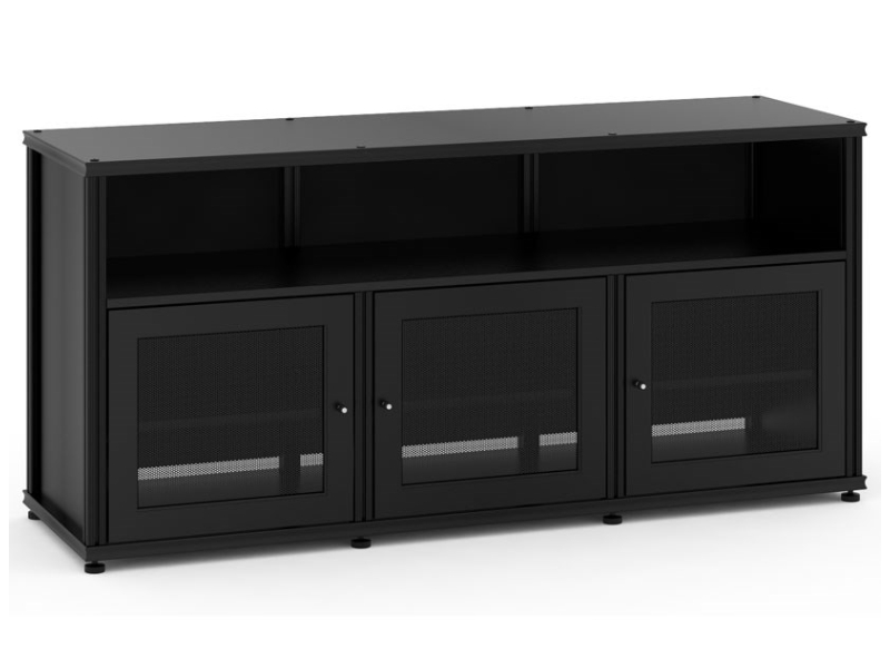 Salamander Synergy Model 339 Triple-Width AV Cabinet With Black Posts - SB339B/B