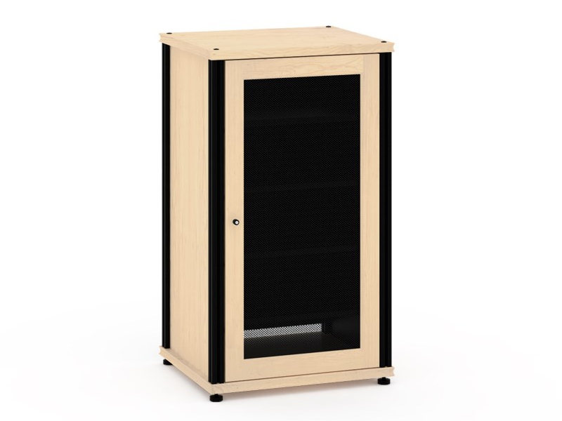 Salamander Synergy Model 402 Single-Width AV Cabinet In Natural Maple With Black Posts - SB402M/B