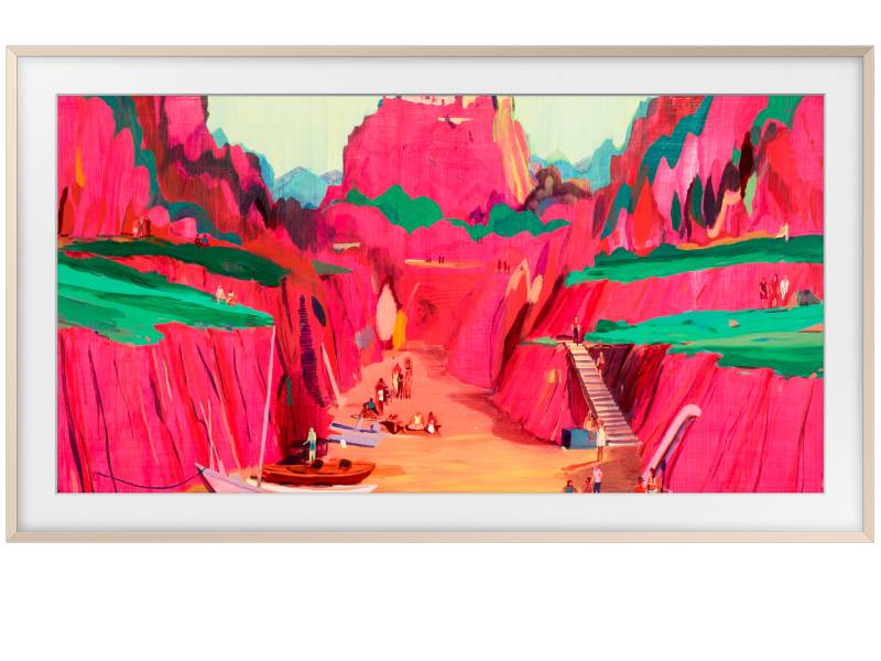 75" Samsung The Frame Customizable Bezel Sand Gold Metal -  VG-SCFF75SGMZA