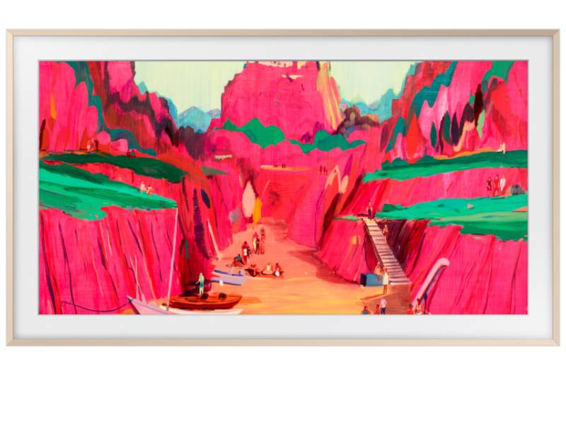 85" Samsung The Frame Customizable Bezel Sand Gold Metal - VG-SCFF85SGMZA