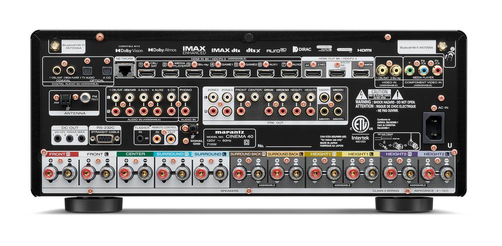 Marantz 9.5 Channel AV Receiver with 125 Watts Per Channel in Black - Cinema 40