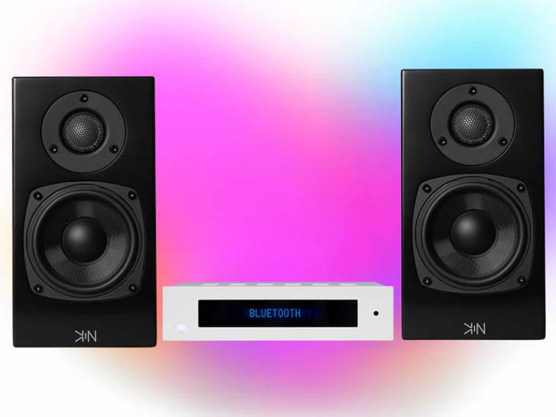 Kin By Totem Kin Amp Stereo Amplifier Kin One Bookshelf Speaker - Kin Amp+ Kin One (BW)