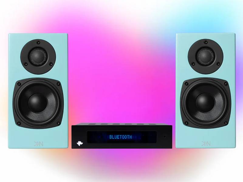 Kin By Totem Kin Amp Stereo Amplifier Kin One Bookshelf Speaker - Kin Amp+ Kin One (BBlue)