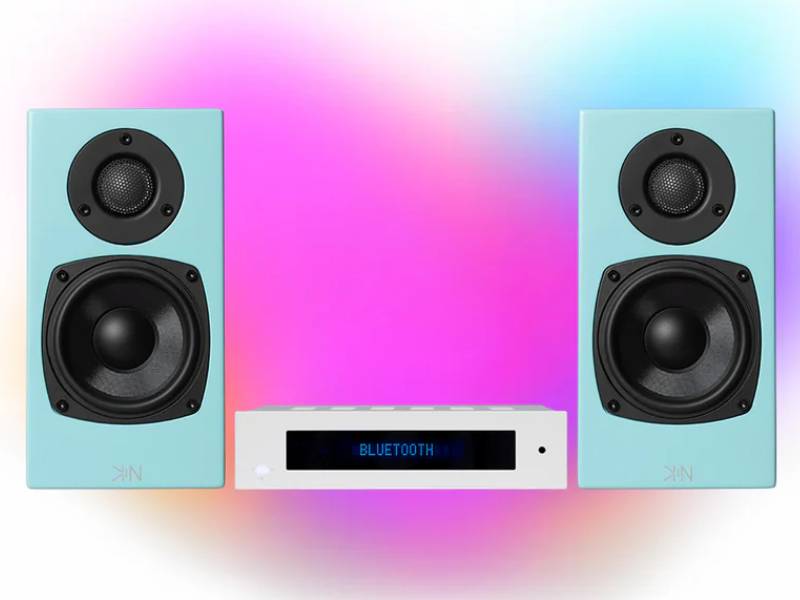 Kin By Totem Kin Amp Stereo Amplifier Kin One Bookshelf Speaker - Kin Amp+ Kin One (WBlue)