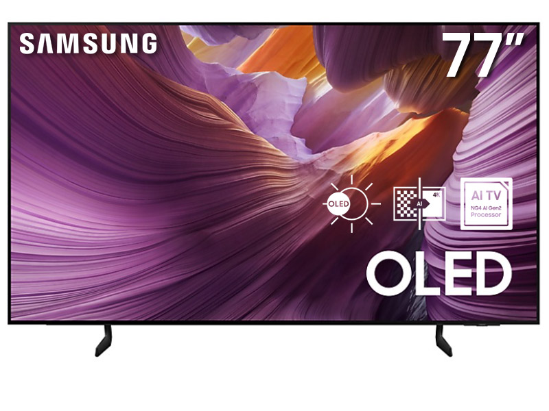 77" Samsung OLED S84F 4K Vision AI Smart TV (2025) - QN77S84FAEXZC