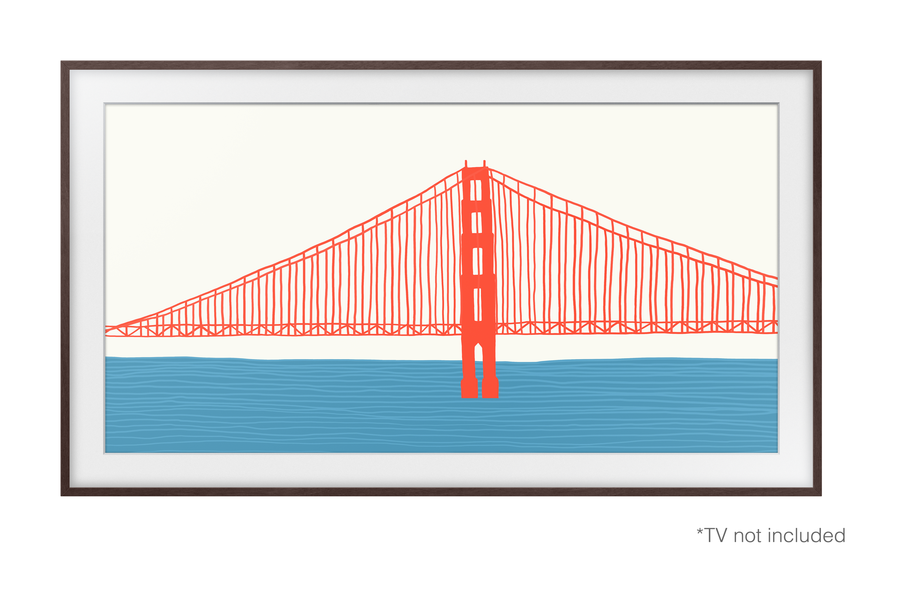 85" Samsung Customizable Bezel For The Frame TV in Brown/Modern - VG-SCFA85BWBZA